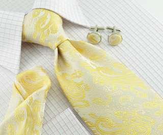   paisleys 100% woven silk tie mens neckties set cufflinks 149  