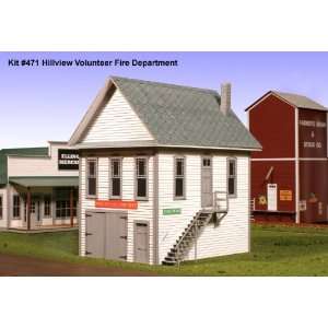   Builders O Scale Hillview Volunteer Fire Department Laser Wood Kit