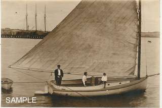 1890s Providence Rhode Island Catboat Sailboat Cat Boat  