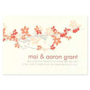  Mai & Aaron Cherry Blossom Thank You Thank You Notes 