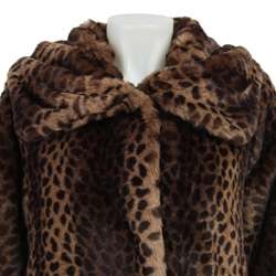 Jones New York Womens Faux Fur Coat  