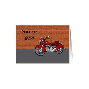  Motorcycle An Antique 81st Birthday Card Card Toys 