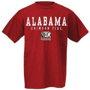  Alabama Crimson Tide Crimson Collegiate Big Name T shirt 