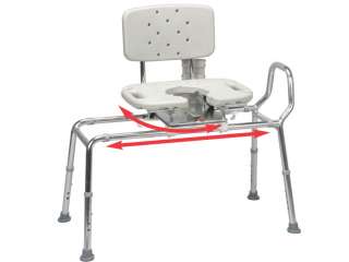 Sliding Shower/Bath transfer Bench/Chair w Swivel Seat 604180376636 