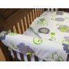 Cheap Designer Purple and Green Flower Baby Girl Nursery 3pc Crib 