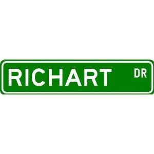  RICHART Street Sign ~ Personalized Family Lastname Sign 