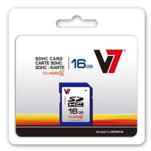  V7 16 GB SDHC Class 4 Flash Memory Card (VASDH16GCL4R 1N 