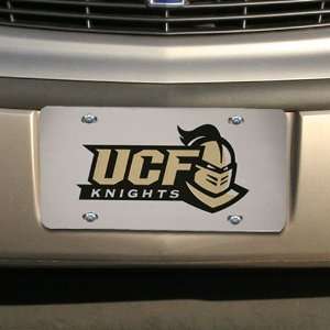 UCF Knights Silver Mirror License Plate