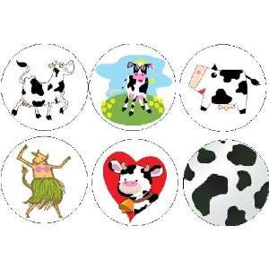    Set of 6 COWS 1.25 MAGNETS ~ Cow Love Cattle Moo 