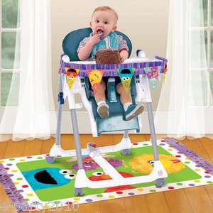 Sesame Street HIGH CHAIR DECORATING KIT ~ 1ST Birthday Party Supplies 