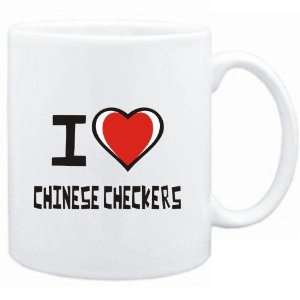    Mug White I love Chinese Checkers  Sports