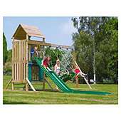   Set with Double Swing, 2 Seat Glider, Climbing Rope and Rope Ladder