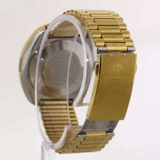   Mens Original Rado Diastar Sapphire Markers Gold Watch  