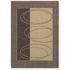 Couristan 510 x 92 Area Rug Geometric Oval Pattern in Brown and 