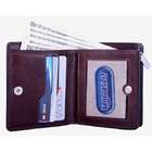  Leatherbay Womens Mahogany Leather Accordion Wallet