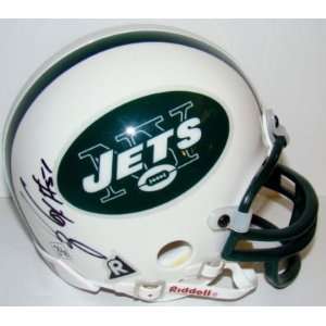  Bryan Cox Autographed Mini Helmet   JETS WCA   Autographed NFL 