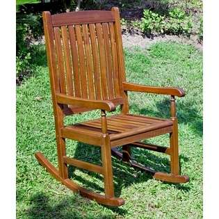 Caravan Stained finish wood patio rocking chair 