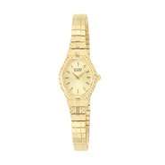   Gold Tone Watch with Champagne Dial and Expansion Band 