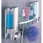   Dispenser with Basket   Chrome   16.5 W x 7 H x 3.5 D   76244 14BS