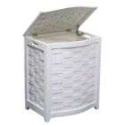 Oceanstar Oceanstar White Finished Bowed Front Veneer Laundry Wood 