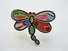  Inspired Colorful Patchwork Pop Art Abstract Dragonfly Stretch Ring