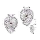 CZ Collections CZ EAR1724 Cubic Zirconia Diamond Baguette Round Twist 