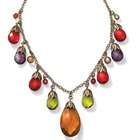 Palm Beach Jewelry Gold Plated Multi Glass Necklace