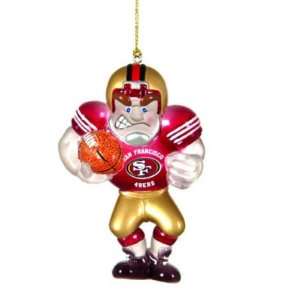  SAN FRANCISCO 49ERS FOOTBALL CHRISTMAS ORNAMENTS (4 