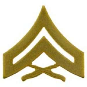  U.S.M.C. Corporal Rank Insignia Gold Plated Arts, Crafts 