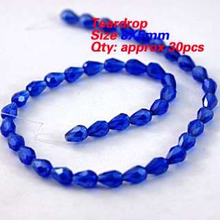   Approx 30pcs Necklace Making DIY Teardrop Loose Beads Jewelry  