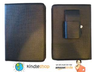 NEW  Kindle TOUCH Ultra 2X LED Light Case / Cover Black PU 