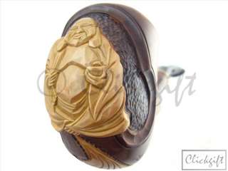 New Long Tobacco Smoking Pipe Authors Hand Carved BUDDHA 