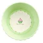 Grasslands Road Cupcake Mixing Bowl, Pastel Green Ceramic, 8.5 Inches 