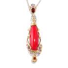   Michael Valitutti Two tone Red Jade, Garnet and Ruby Necklace