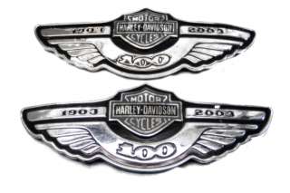 2003 Harley Davidson FL Touring 100th Anniversary Gas Tank Emblems 