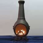   with Gas Kit & Cover   Chiminea Color Charcoal, Cover Color Charcoal