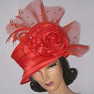 Profile with Feather Church Hat  Whittall & Shon Clothing Handbags 