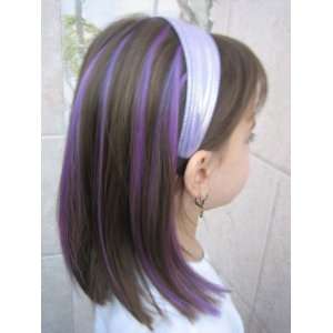   Hannah Montana Headband with Purple Natural Hair Extensions Beauty