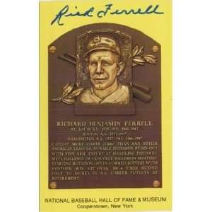 Ferrell, Rick Autographed/Hand Signed Hall of Fame Plaque Post Card 