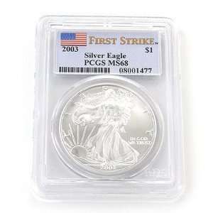  2003 Silver American Eagle First Strike PCGS MS68 Sports 