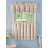 Country Living Ivory Crochet Tier Curtains 