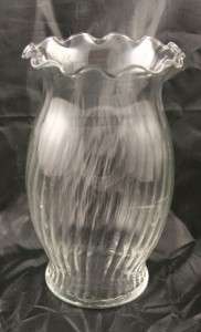Lot of 3 Clear Glass Bud Flower Vase Vases 1 Large 1 tall One Single 