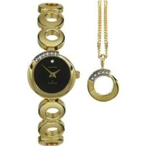 Sekonda 4011G Ladies Crystal Watch And Necklace 