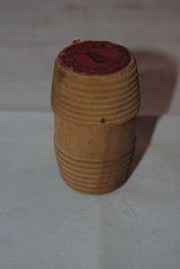 Vintage 1920s carved Oak wooden mini barrel  