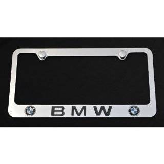 BMW Black Steel License Plate Frame New 