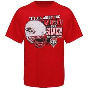  New Mexico Lobos Cherry All About Red & Silver T shirt 