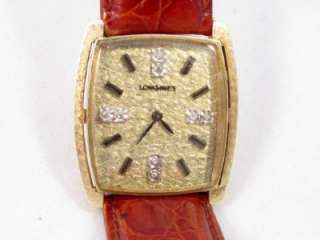 Vintage 14K Solid Gold Diamond Mens LONGINES Watch  