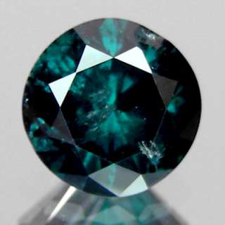 94cts,6.2mm Round Bluish Green Natural Loose Diamond  