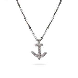  Petite CZ Anchor Pendant Eves Addiction Jewelry