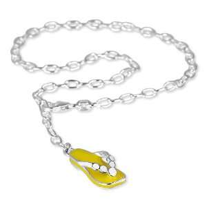   anklet flip flop 925 Sterling Silver 9.8 inch SDF002 Jewelry